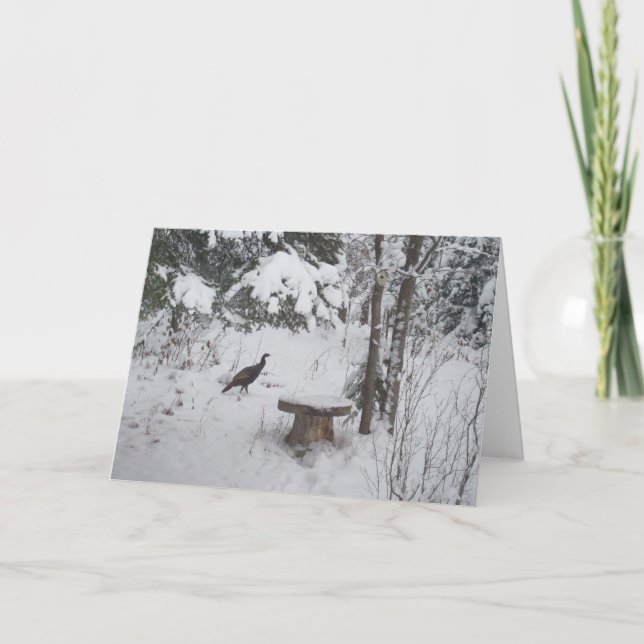 Tomte kalkon helgkort (Framsida)