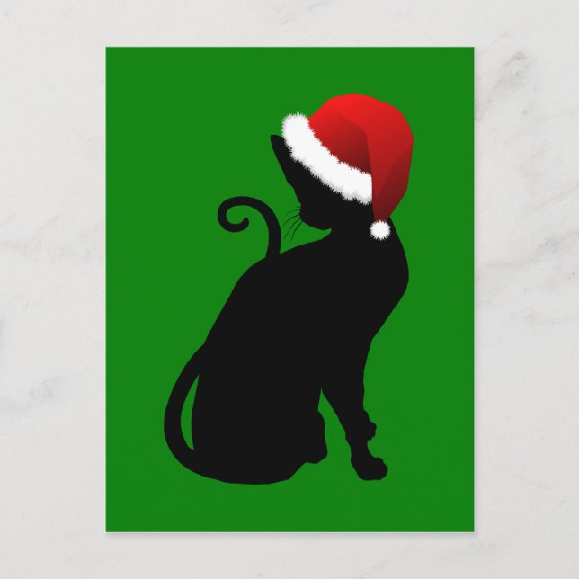 Tomte Katt Helg Vykort (Framsida)