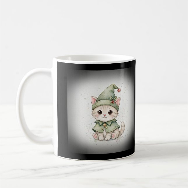 Tomte Kittel Jul Spetsig Hatt Kaffemugg (Vänster)