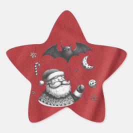 Tomte Klöar Röd Stjärnformat Klistermärke
