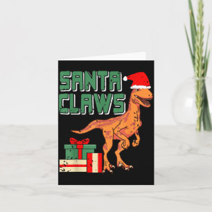 Tomte Klor Rolig Dinosaurie Jul Puns Med Tomte Kort
