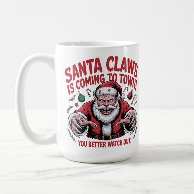 Tomte Klösa Kommer Till Stan Kaffemugg (Vänster)