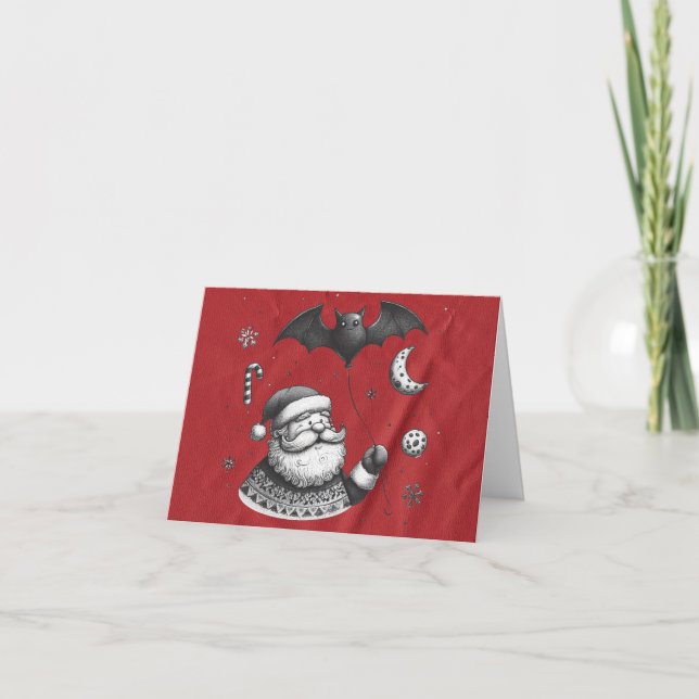 Tomte Klösa Röd Kort (Framsida)