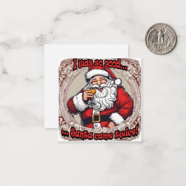 Tomte kom två gånger! anteckningskort (Fram/Back In Situ)