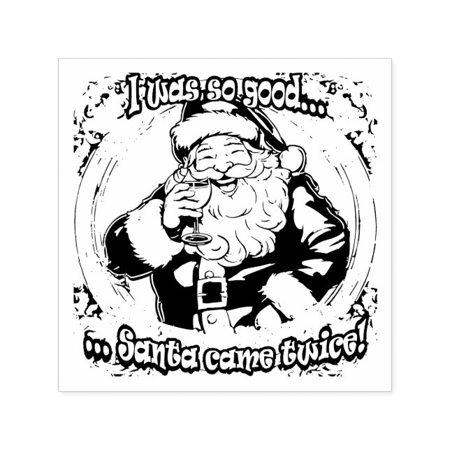 Tomte kom två gånger! självfärgande stämpel (Design)