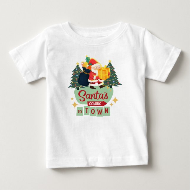 Tomte kommer till staden  t shirt (Framsida)