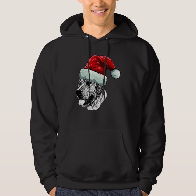Tomte Labrador Retriever Hundar Jul Hoodie (Framsida)
