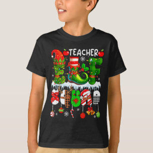 Tomte lärare trupp jul färgglad tomte hatt Scute S T Shirt