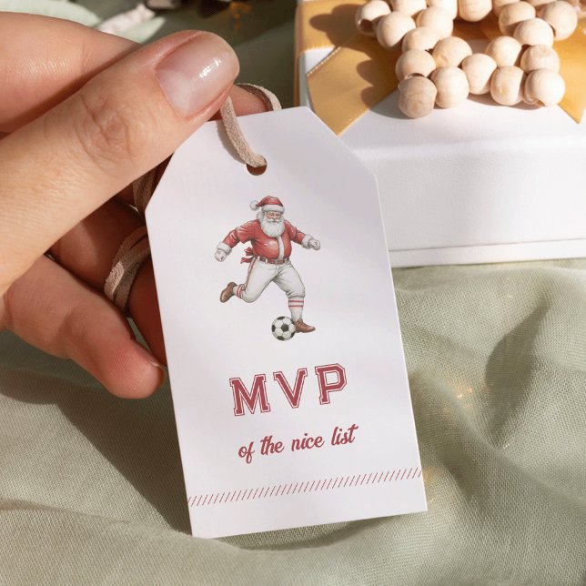 Tomte Målvakt MVP på Julklappslistan Presentetikett (Skapare uppladdad)