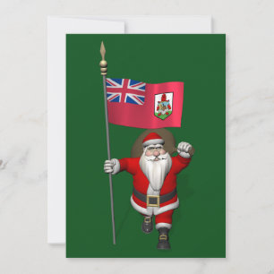 Tomte med Bermudas flagga Julkort