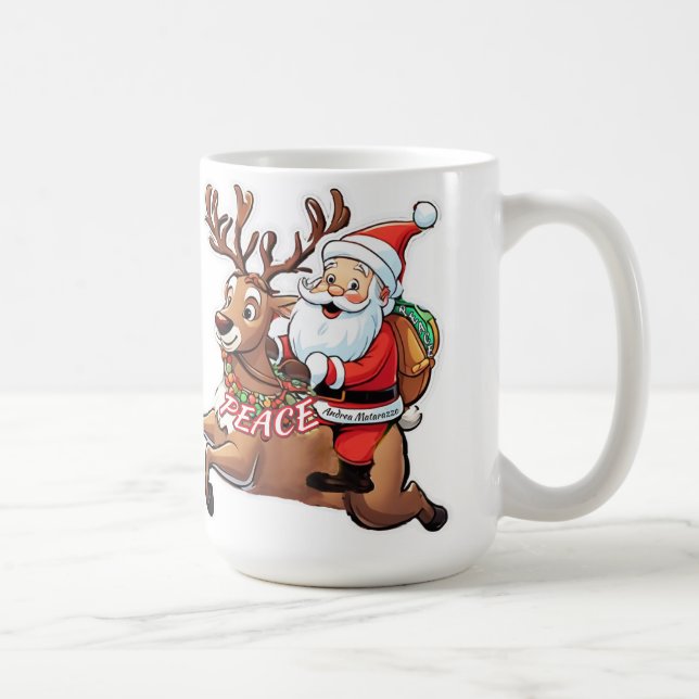 Tomte med fredsgåvor kaffemugg (Höger)