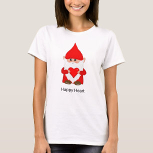 Tomte med glad hjärta t shirt