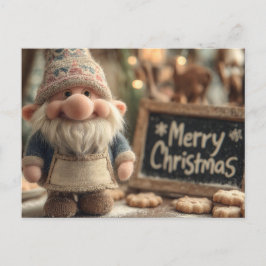 Tomte med kakor och God Jul Vykort