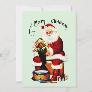 Tomte med leksaker God Jul Julkort