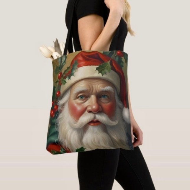 Tomte med mistel tygkasse (Tote Bag — 100% polyester, black laminated lining 100% cotton web hand. Made in the USA.
)