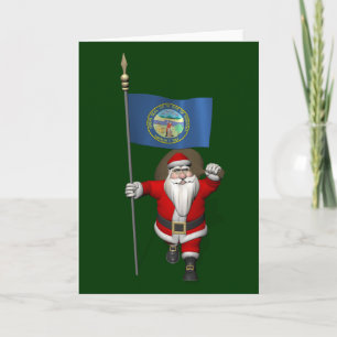Tomte med Nebraskas flagga Helgkort