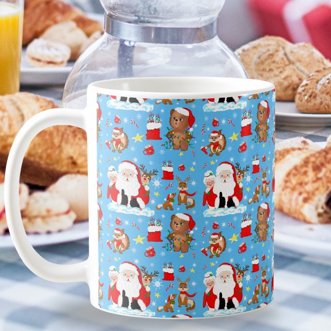 Tomte med skogsdjur  kaffemugg (Skapare uppladdad)