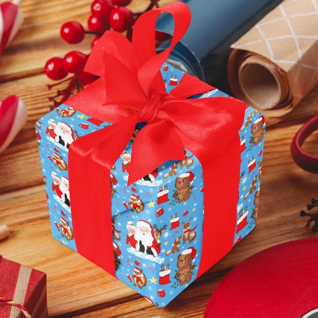 Tomte med skogsdjur  presentpapper (Skapare uppladdad)
