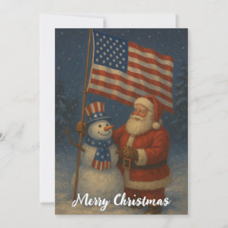 Tomte med snömannen jul julkort