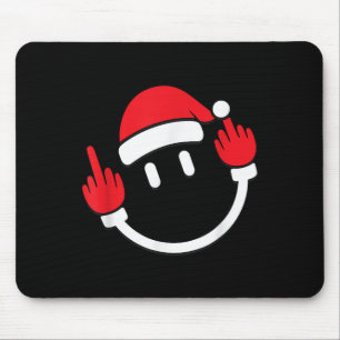 Tomte Mellanfinger Vänd Uppåt _ Jul Blasfemi Musmatta