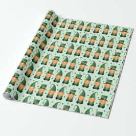 Tomte-mönster för St. Patricks dag Presentpapper