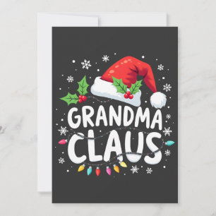 Tomte-Mormor Jul Familjeunion Dräkt Inbjudningar