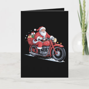 Tomte Motorcykel Biker Jul Weehnacht Kort