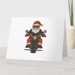 Tomte Motorcykel Jul Vintage Rolig Motorcyklist Kort