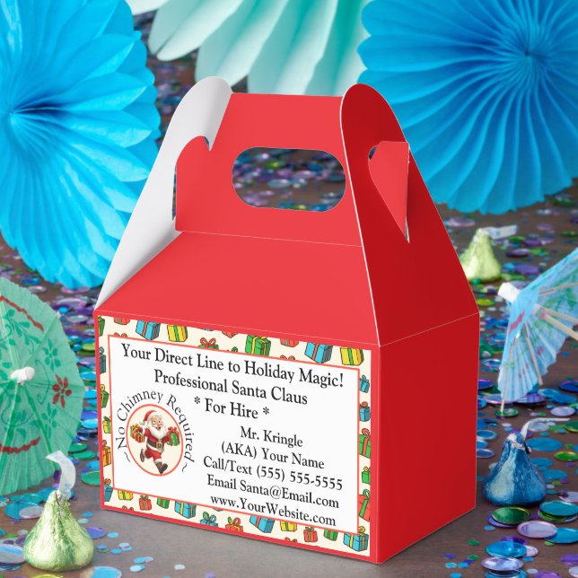 Tomte Näringskort Högtidlig Magi Presentaskar (Part)