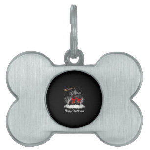Tomte Newfoundlandpar Merry Christmas Hundpresent ID-bricka Husdjur