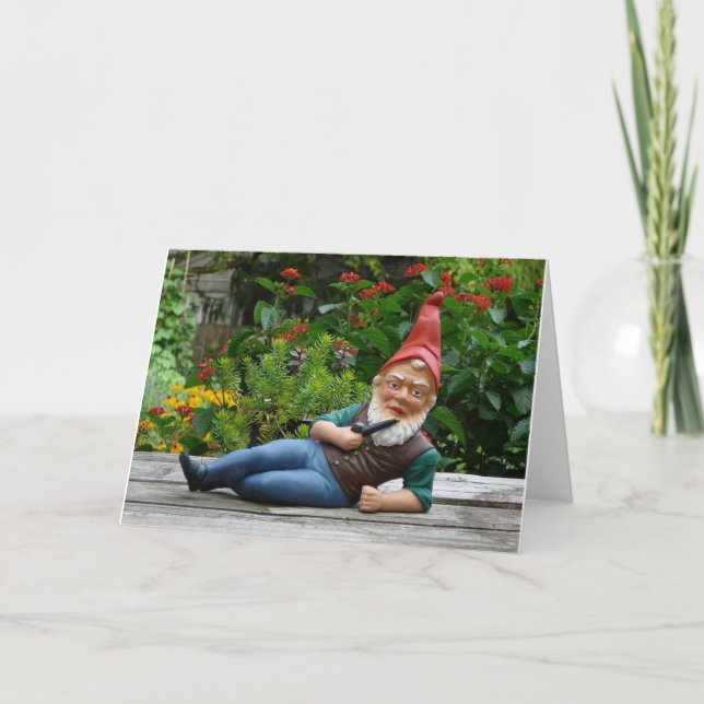 Tomte Nisse, aka Santa Clause Helgkort (Framsida)