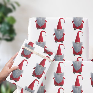 Tomte Nisse Jul Tomte Röd och Vit Högtid Presentpapper