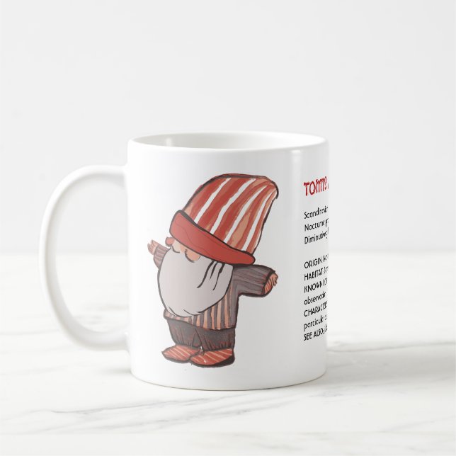 Tomte Nisse Scandinavian House Spirit Dictionary Kaffemugg (Vänster)