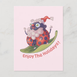 Tomte Njut av semestern  Vykort