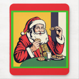 Tomte njuter av ett mellanmål musmatta