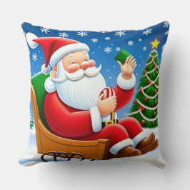 Tomte njuter julafton kudde