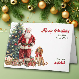 Tomte och blodhund julkort helgkort