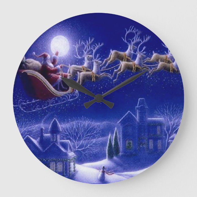 Tomte och hans klocka väggur (Framsida)