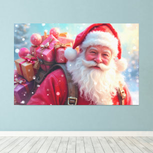 Tomte och presenter canvastryck