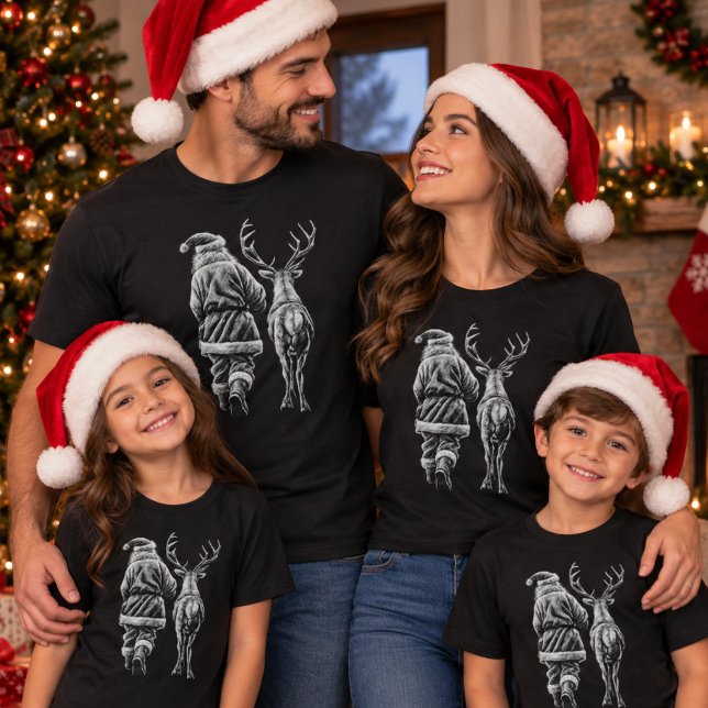 Tomte och ren jul t shirt (Skapare uppladdad)