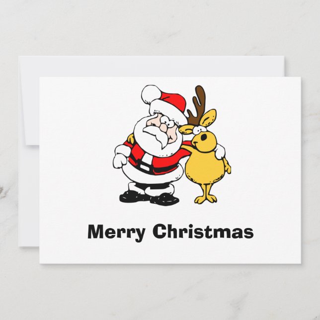 Tomte och renar mugg julkort (Framsida)