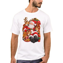 Tomte och renar vilar efter jul för alltid