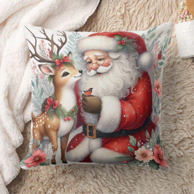 Tomte Och Renen 2 Kudde (Filt)