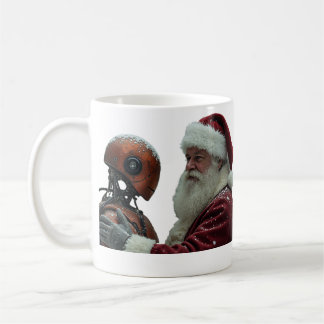 tomte och roboälva kaffemugg