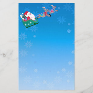 Tomte och släde brevpapper