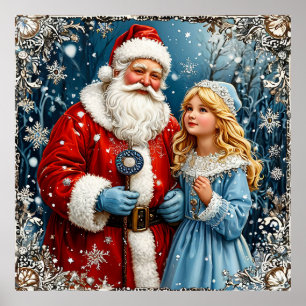 Tomte och Snöjungfru i en vintersaga Poster