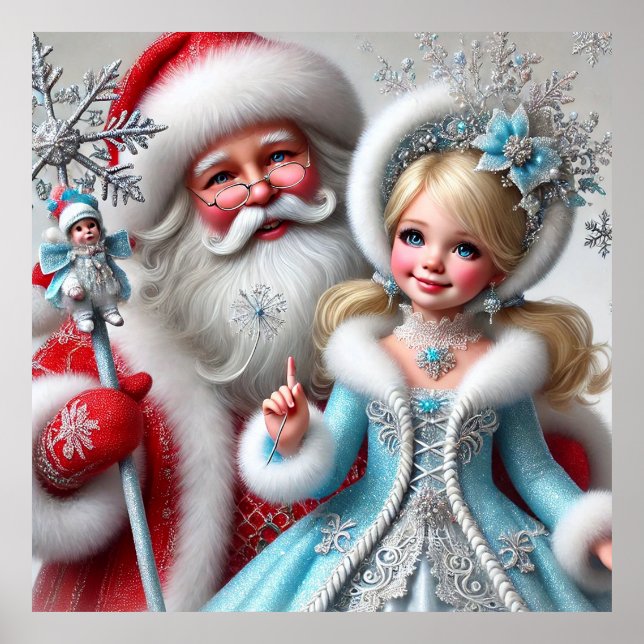 Tomte och Snöjungfru i en vintersaga Poster (Framsidan)