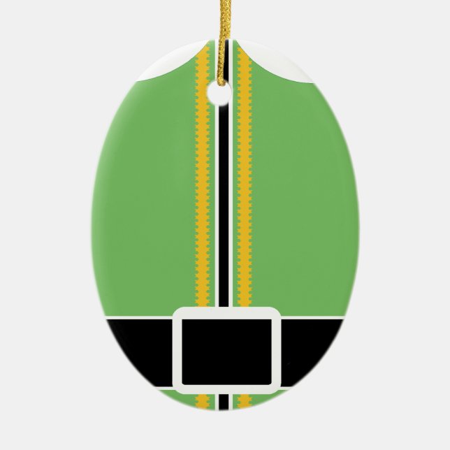 Tomte oval prydnad julgransprydnad keramik (Framsidan)