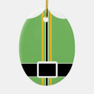 Tomte oval prydnad julgransprydnad keramik