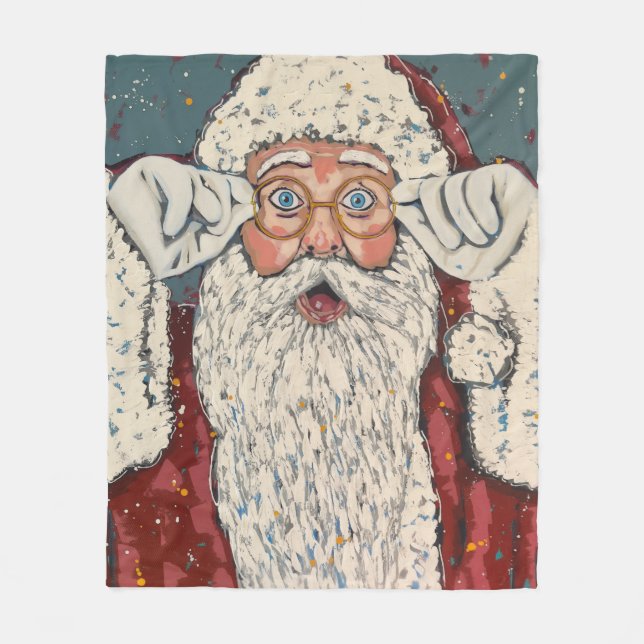Tomte överraskad fleecefilt (Framsidan)